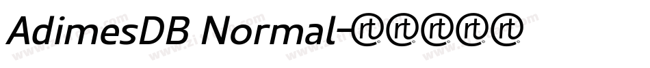 AdimesDB Normal字体转换